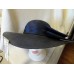 ESSENTIAL LADIES NAVY WIDE BRIM CLASSIC DRESSY HAT/HEADWEARNWTSATIN BOW  eb-86822886